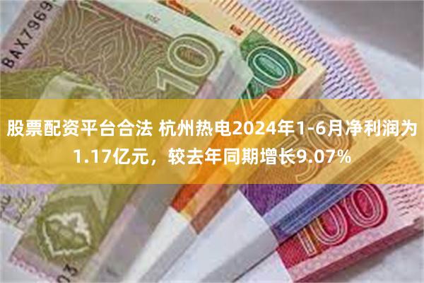 股票配资平台合法 杭州热电2024年1-6月净利润为1.17亿元，较去年同期增长9.07%