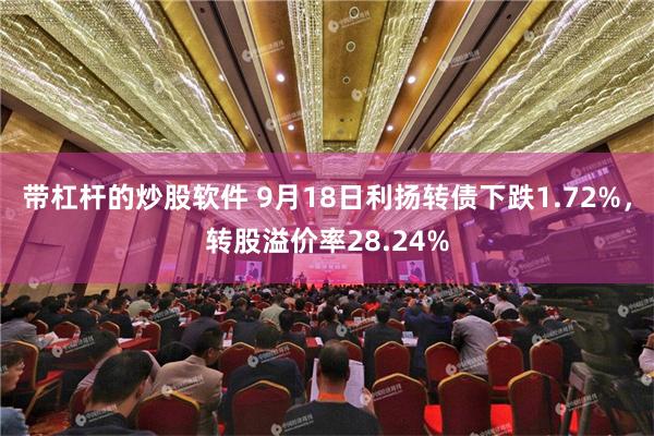 带杠杆的炒股软件 9月18日利扬转债下跌1.72%，转股溢价率28.24%