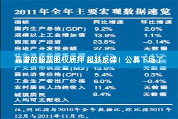 靠谱的股票股权质押 超跌反弹！公募下场了