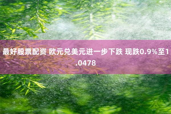 最好股票配资 欧元兑美元进一步下跌 现跌0.9%至1.0478
