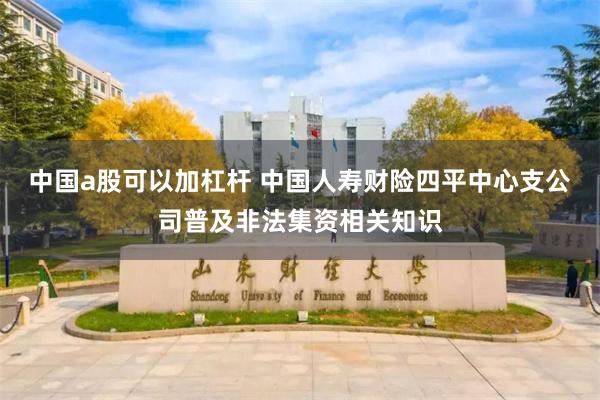 中国a股可以加杠杆 中国人寿财险四平中心支公司普及非法集资相关知识