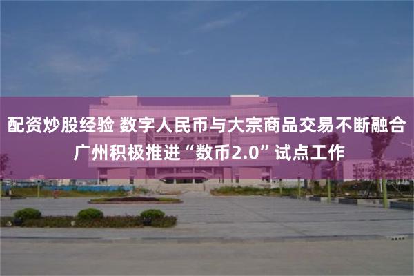 配资炒股经验 数字人民币与大宗商品交易不断融合 广州积极推进“数币2.0”试点工作