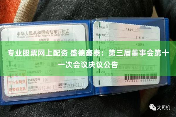 专业股票网上配资 盛德鑫泰：第三届董事会第十一次会议决议公告