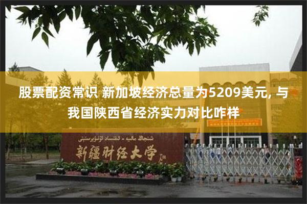 股票配资常识 新加坡经济总量为5209美元, 与我国陕西省经济实力对比咋样