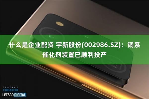 什么是企业配资 宇新股份(002986.SZ)：铜系催化剂装置已顺利投产
