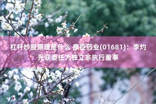 杠杆炒股原理是什么 康臣药业(01681)：李灼光获委任为独立非执行董事
