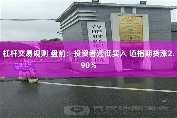 杠杆交易规则 盘前：投资者逢低买入 道指期货涨2.90%